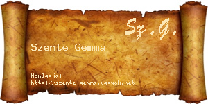 Szente Gemma névjegykártya